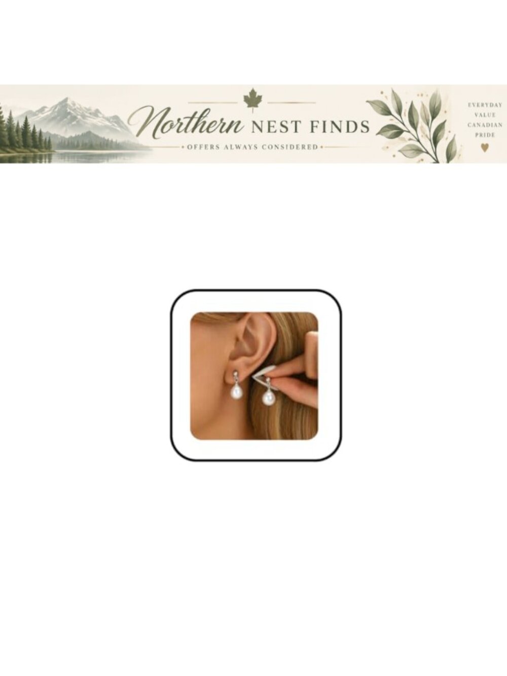 Teardrop Faux Pearl Dangle Drop Earrings Hypoallergenic Stainless Steel Women